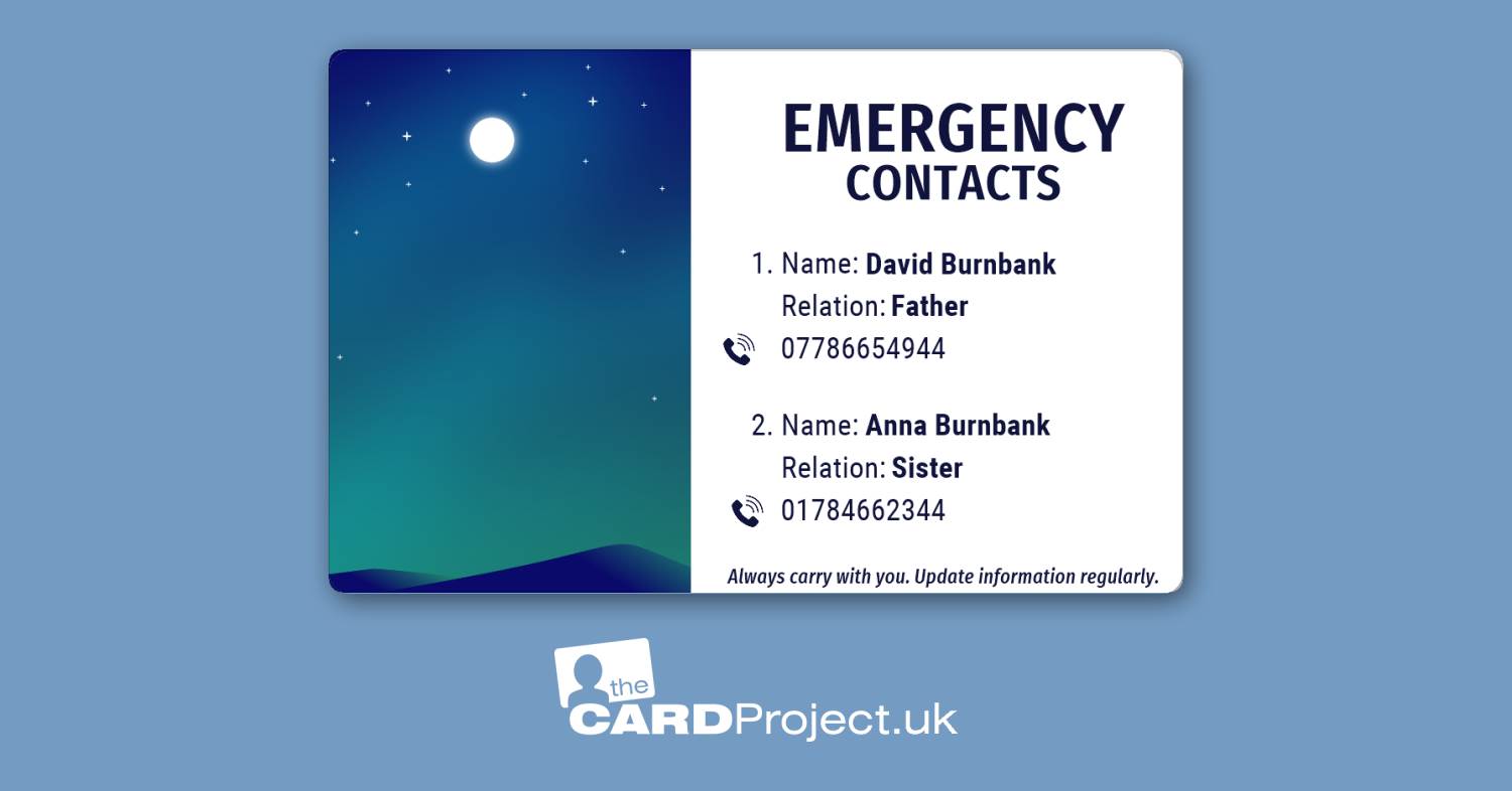 Aurora Sky ICE Photo ID Card (REAR)